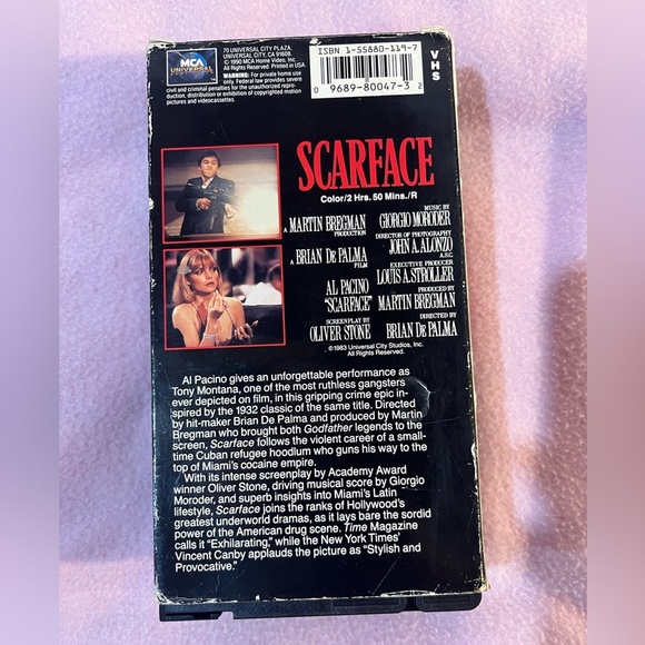 1990s Scarface with Al Pacino 2-Set VHS Tapes - Picture 2 of 4